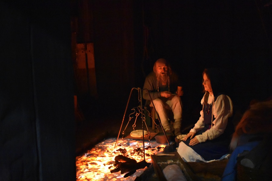 Jorvik figures in Viking house